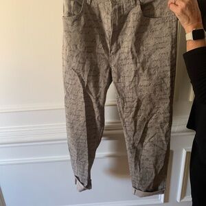 Etam Script Print Gray Pants EU size 38